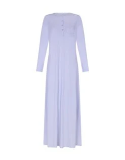 Crimson Pocket Button Down Nightgown 6 Crimson Pocket Button Down Nightgown -Fashionable Home Wear TLSP1396 LILAC r000 a000 3