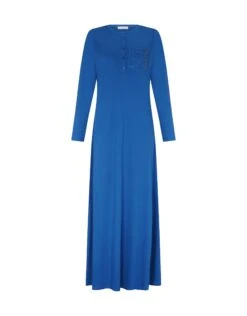 Button Front Nightgown 6 Button Front Nightgown -Fashionable Home Wear TLSP1399 LAPISBLUE r000 a000 2