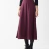 34" Ponte Center Seamed Skirt Burgundy