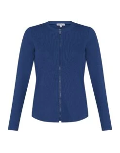 Ribbed Zipper Top -Fashionable Home Wear TLSP1512 BLUE r000 a000 3