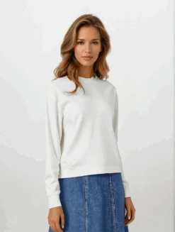 TOP 9 TOP -Fashionable Home Wear TLSP1513 WHITE r000 a000 denimskirt Michelle LightStudio 1