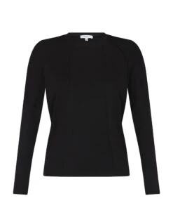 Ribbed Dolman Sleeve Top -Fashionable Home Wear TLSP1516 BLACK r000 a000 1