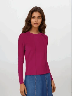 Ribbed Dolman Sleeve Top