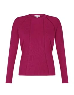 Ribbed Dolman Sleeve Top -Fashionable Home Wear TLSP1516 MULBERRY r000 a000 1