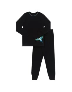 Pima Cotton Magic Bird Kids Pajamas Legging Playwear Set Blue
