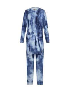 Pima Cotton Kids Tunic Pajamas Legging Set Denim Wash Blue