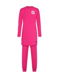 Pima Cotton Kids Tunic Pajamas Legging Set Daisy Dips Pink