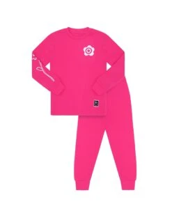 Pima Cotton Kids Pajamas Legging Playwear Set Daisy Dips Pink