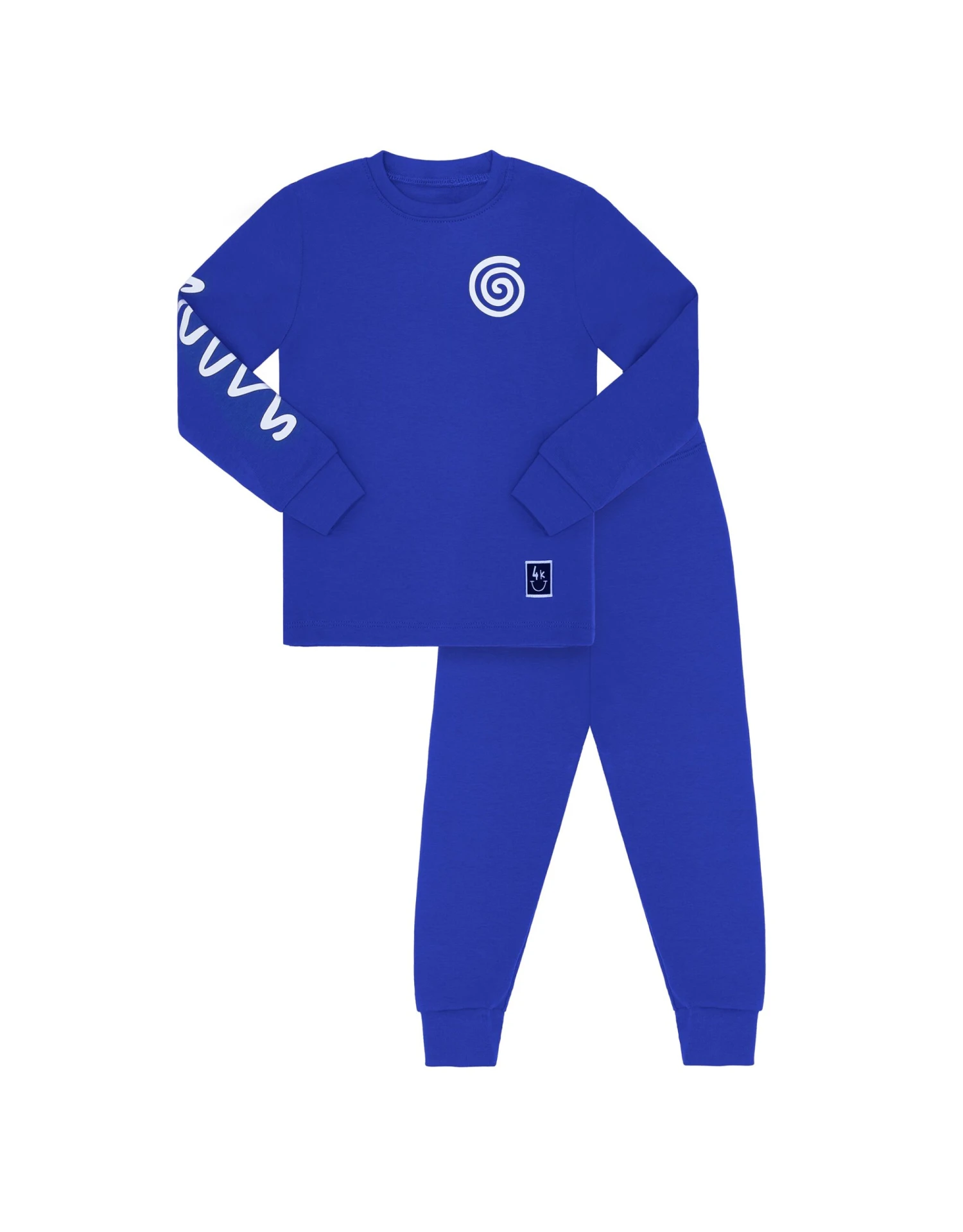 Pima Cotton Kids Pajamas Legging Playwear Set Daisy Dips Royal Blue 1 Pima Cotton Kids Pajamas Legging Playwear Set Daisy Dips Royal Blue