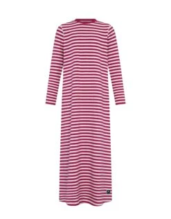 Pima Cotton Kids And Teen Nightgown Lounger With Stitched Seams Burgundy Pink