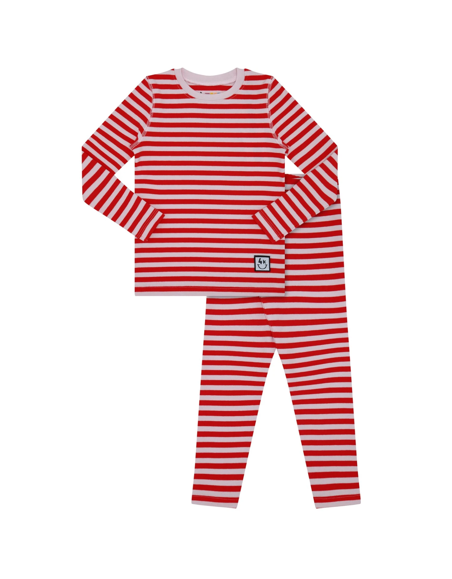 Pima Cotton Kids Pajamas Legging Playwear Set With Stitched Seams Red Pink 1 Pima Cotton Kids Pajamas Legging Playwear Set With Stitched Seams Red Pink