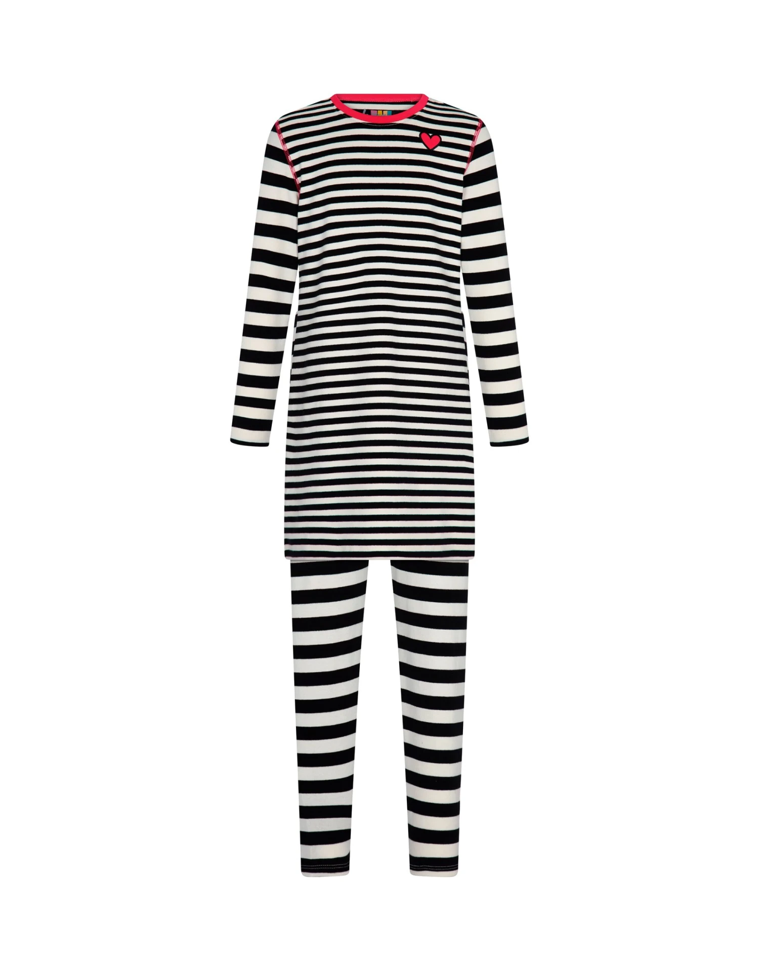 Pima Cotton Kids Tunic Pajamas Legging Set Stitched Seam Multi Stripe Pink 1 Pima Cotton Kids Tunic Pajamas Legging Set Stitched Seam Multi Stripe Pink