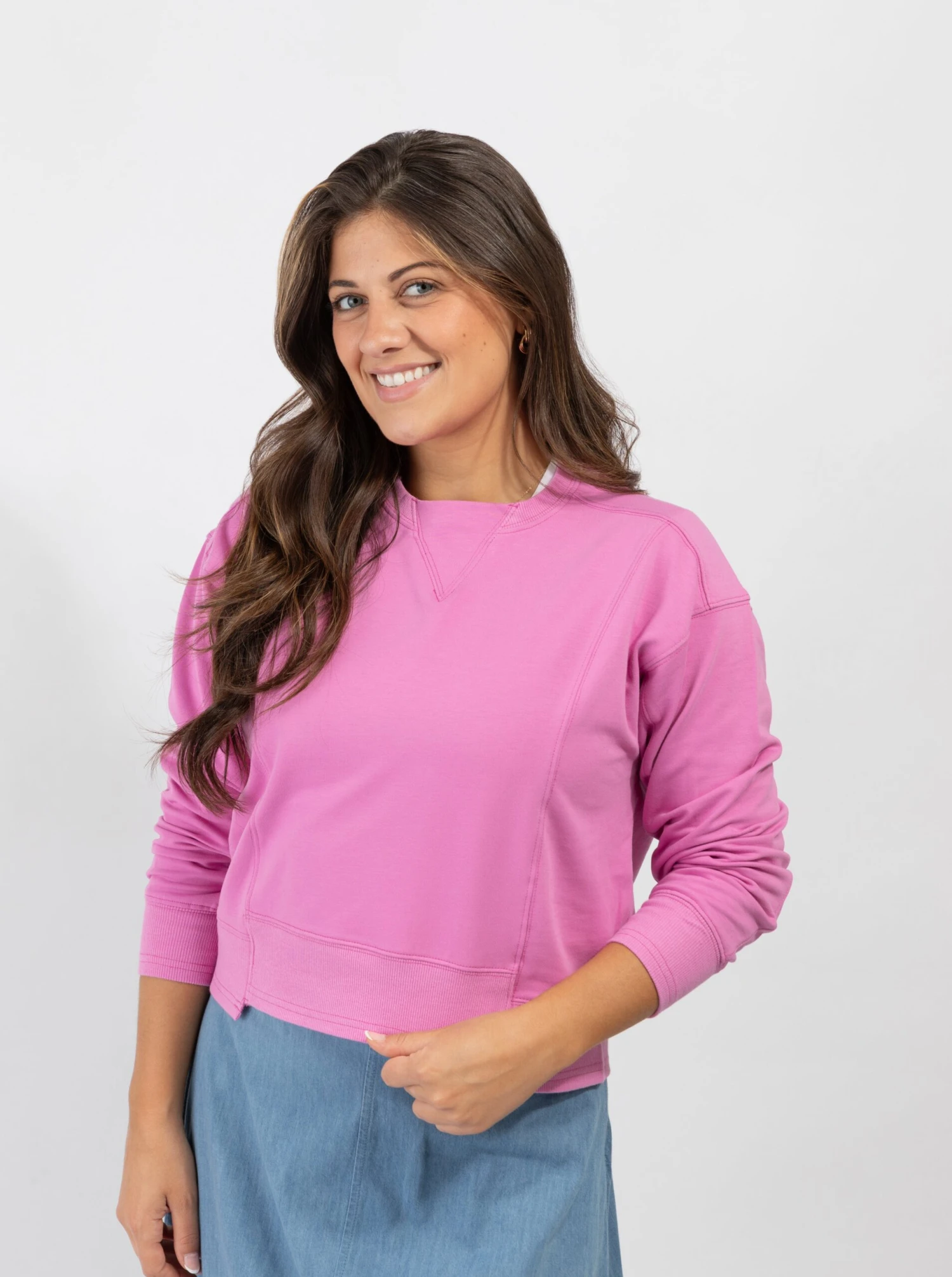 Cactus French Terry Sweatshirt Rose Pink 1 Cactus French Terry Sweatshirt Rose Pink