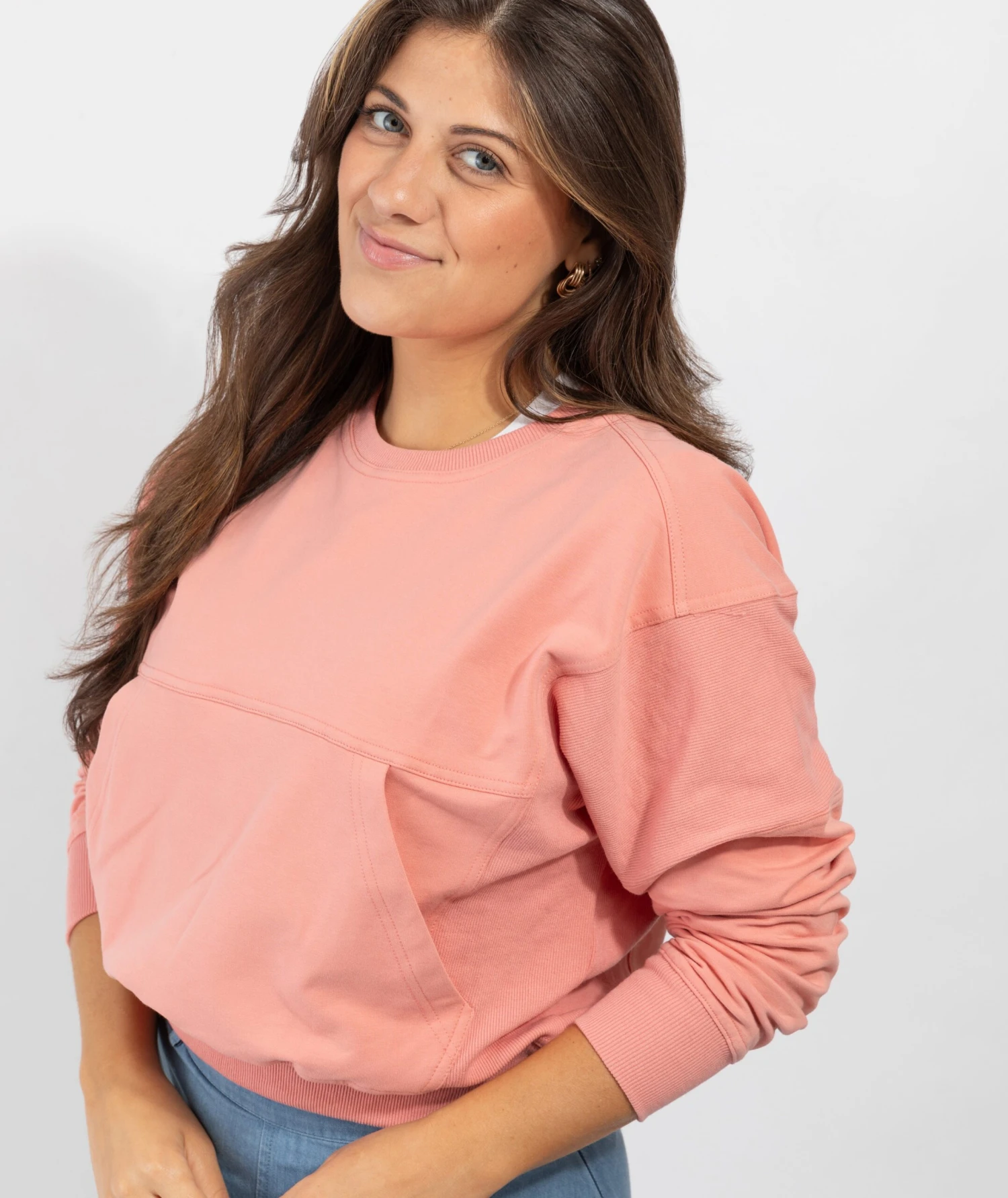 Cactus French Terry Sweatshirt Salmon 1 Cactus French Terry Sweatshirt Salmon