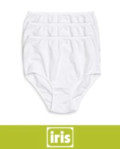 Iris Whites 3-Pack Ultra Comfort Cotton Brief Panties