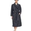 Cinderella Terry Wrap Short Belted Bathrobe Gray